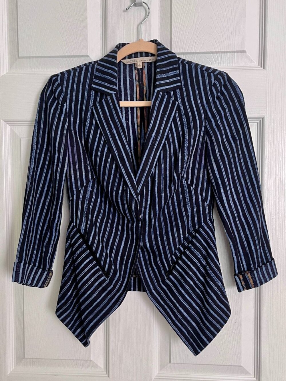 RACHEL Rachel Roy striped tailored cropped blazer
